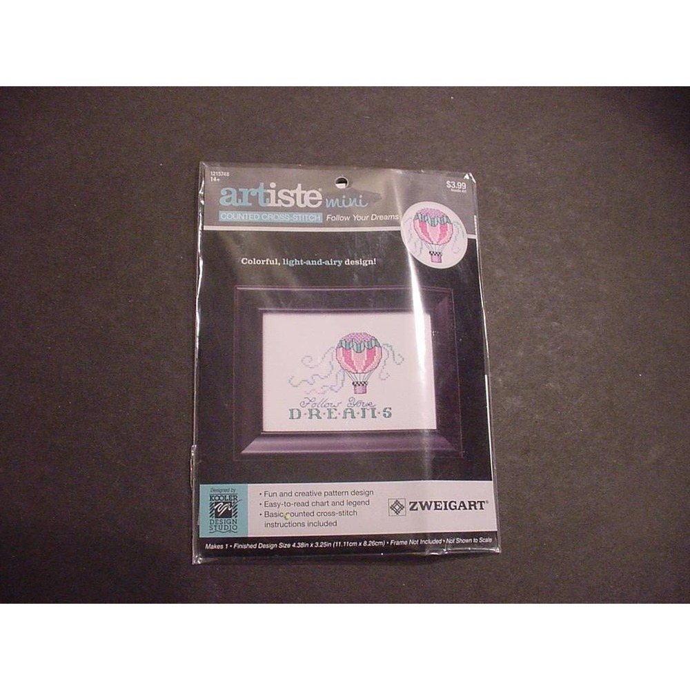 Zweigart Artiste Mini Counted Cross Stitch Kit - D-R-E-A-M-S (New Sealed Package